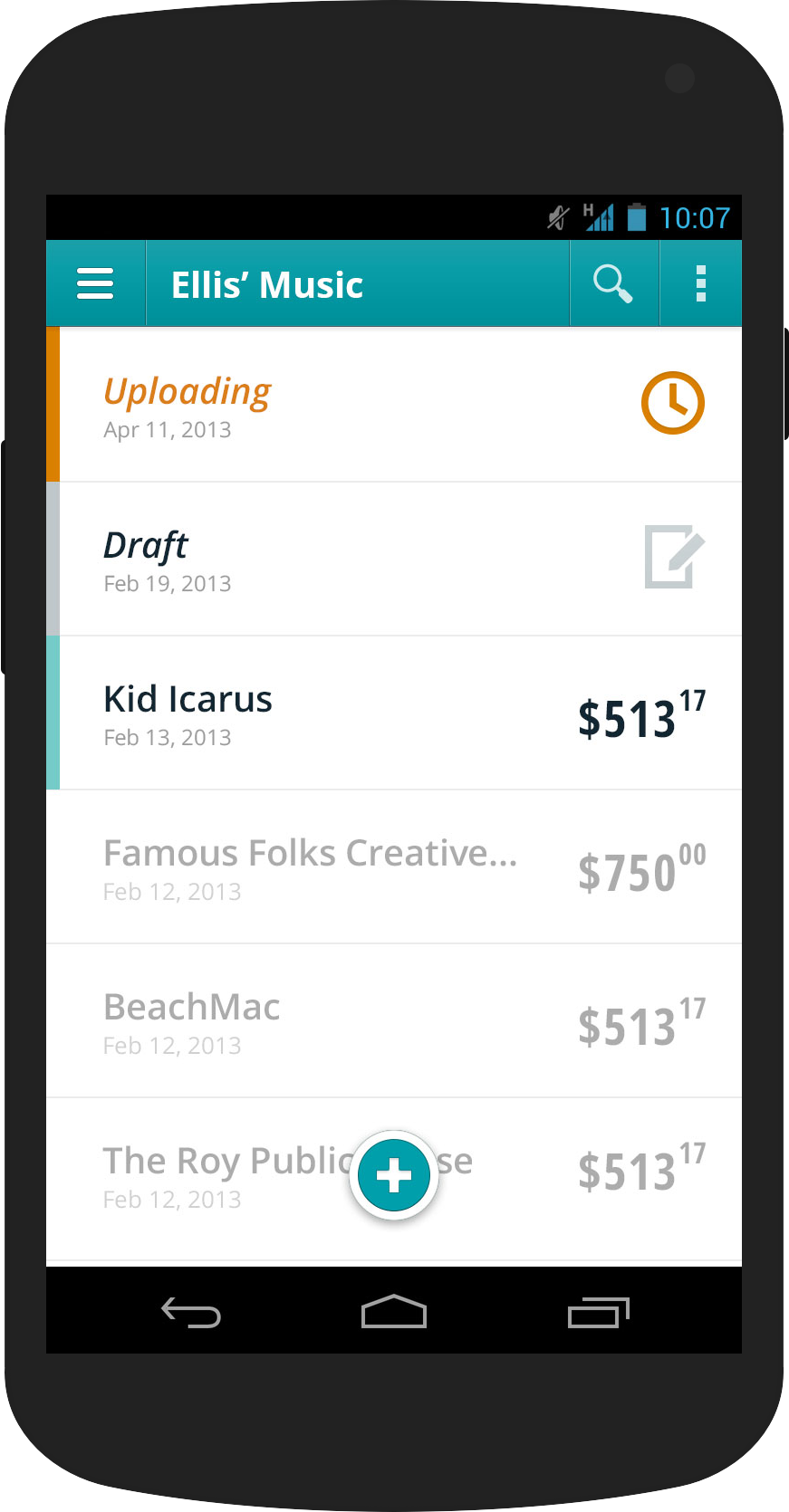 Receipts by Wave - Android - List