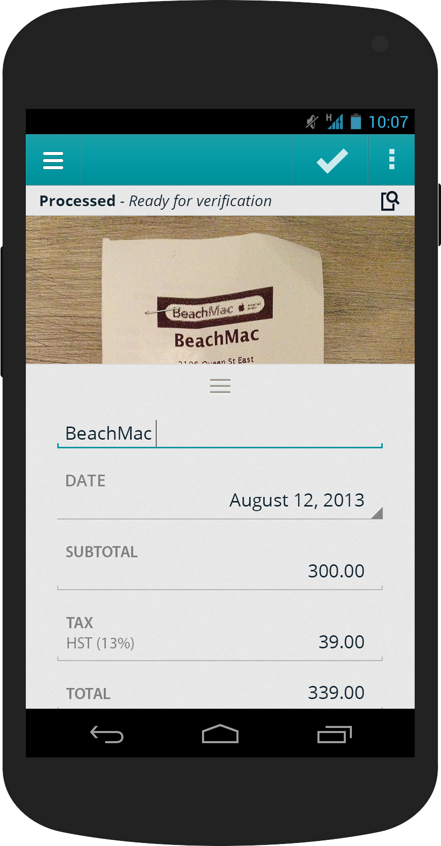 Receipts by Wave - Android - Detail